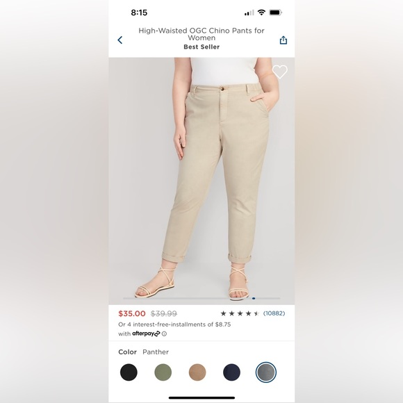 Two pair of Old Navy High Waisted OGC Chino Pants - Picture 2 of 5